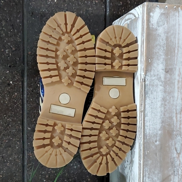 WOMENS GOBY COMBAT LONG BOOTS WITH COLORFUL PRINT SIZE 41 ART DECO  LOUD - Picture 8 of 9